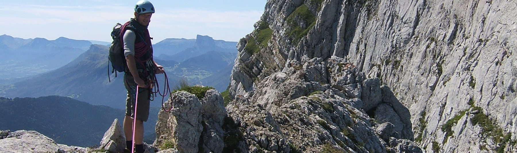 Escalade Vercors, via corda, via ferrata, highline